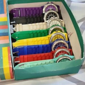 Colorful Rubber Diamond Watches